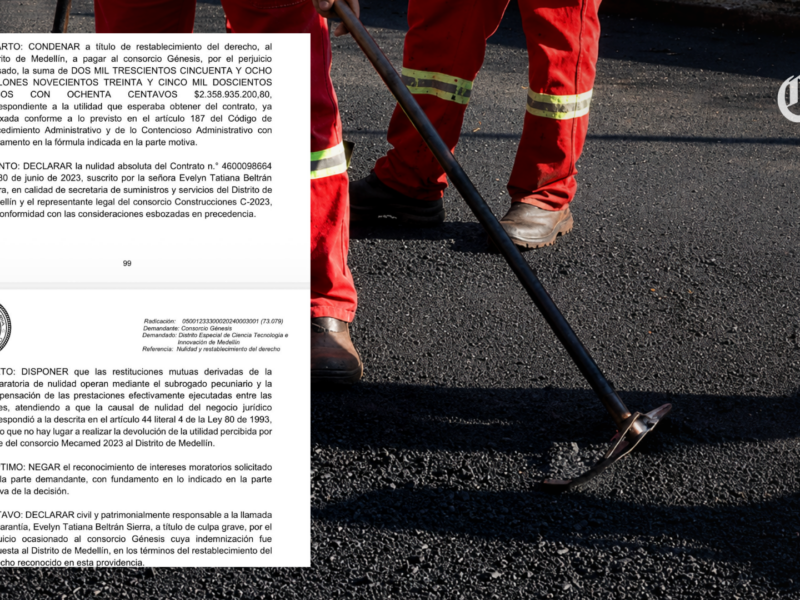 consejo de estado anula contrato de malla vial de la alcaldia de daniel quintero y condena a medellin a pagar millonaria suma pagina web