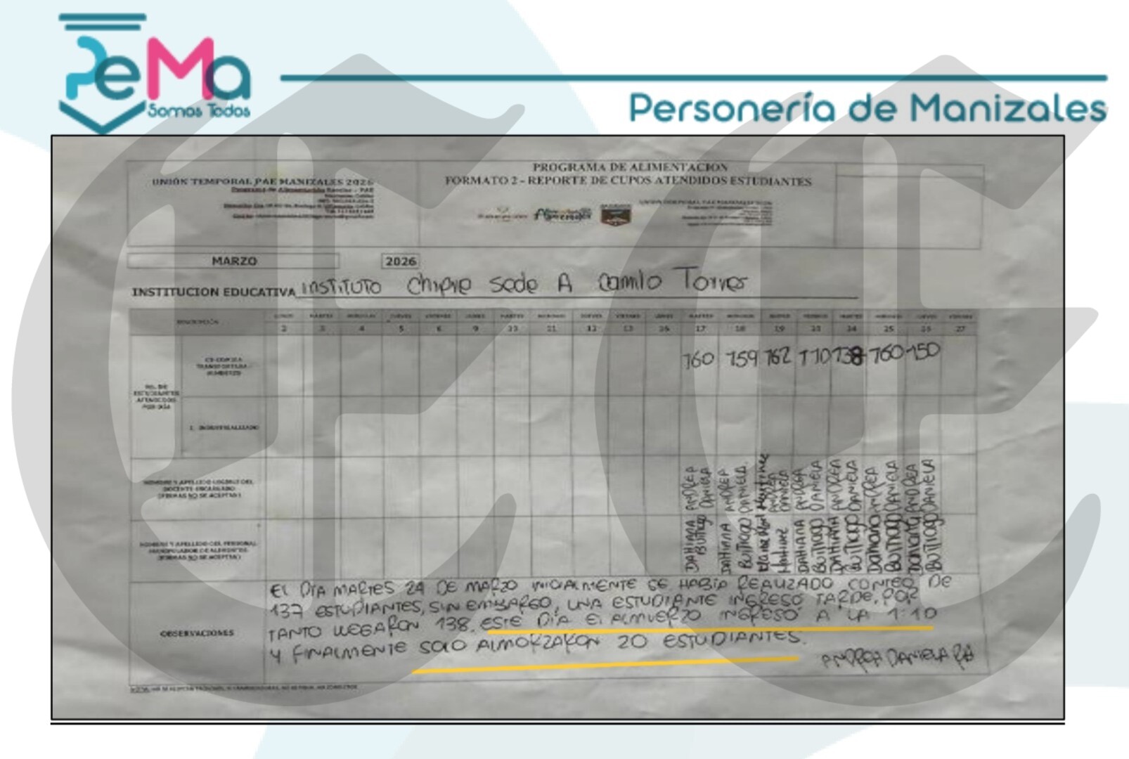 el escandalo del pae en manizales no solo fueron raciones pequenas hay cosas mas graves tarde