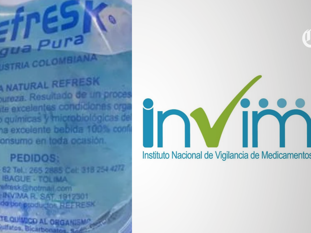 El Invima ordena suspender la comercialización de una marca de agua por utilizar un registro sanitario falso