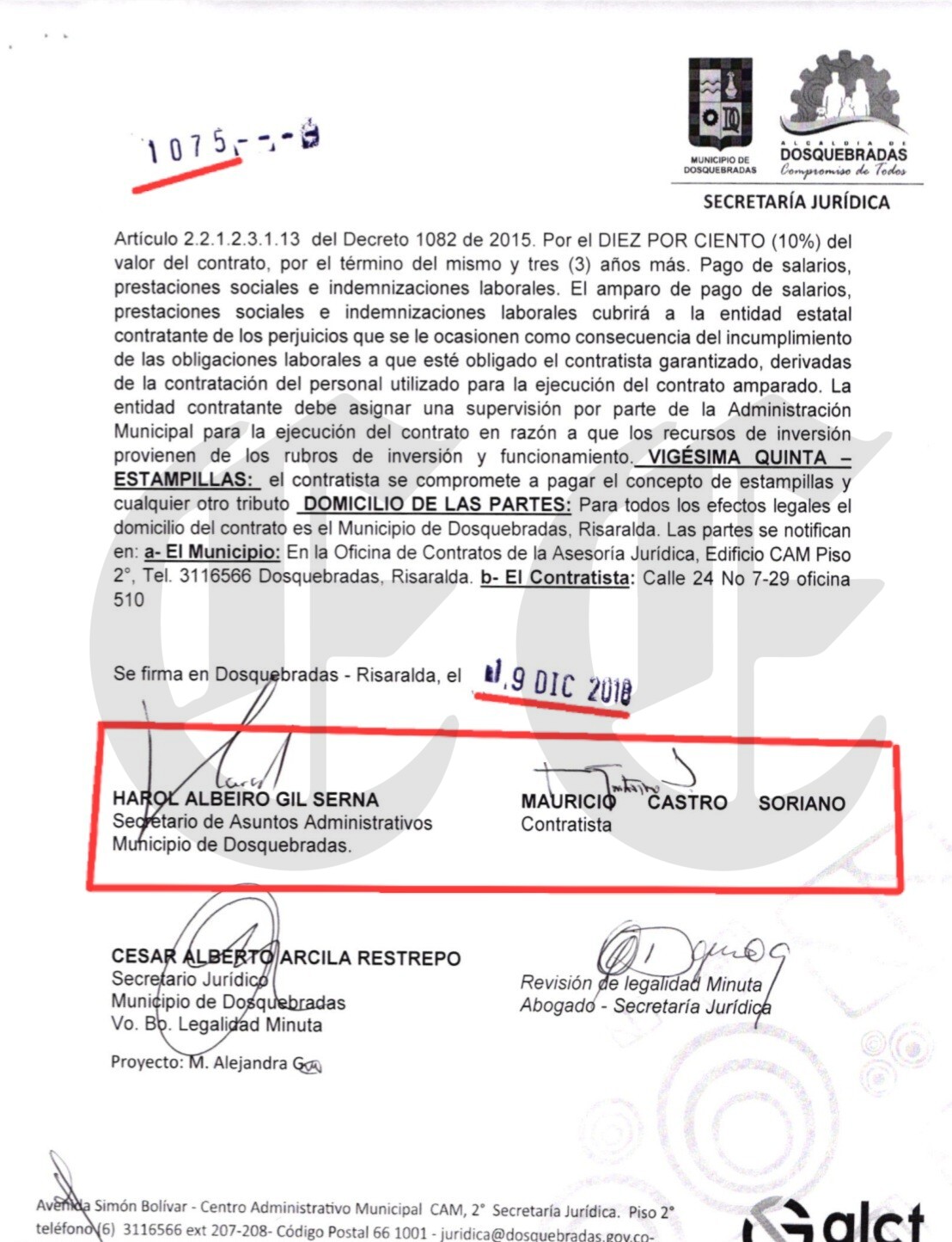 estos son los funcionarios y contratistas que seran imputados por un contrato de mas de 20 000 millones en alcaldia de dosquebradas 2