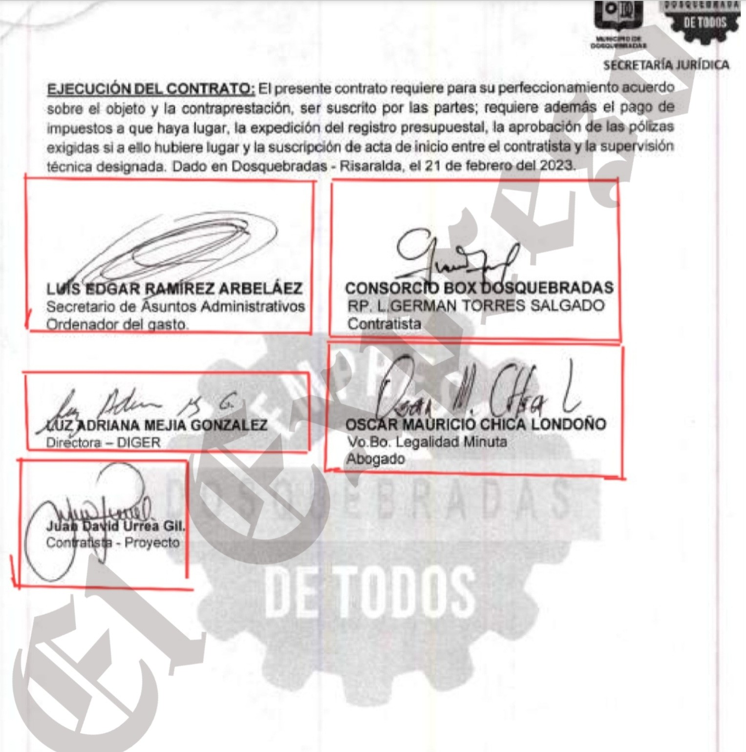 estos son los funcionarios y contratistas que seran imputados por un contrato de mas de 20 000 millones en alcaldia de dosquebradas 2a