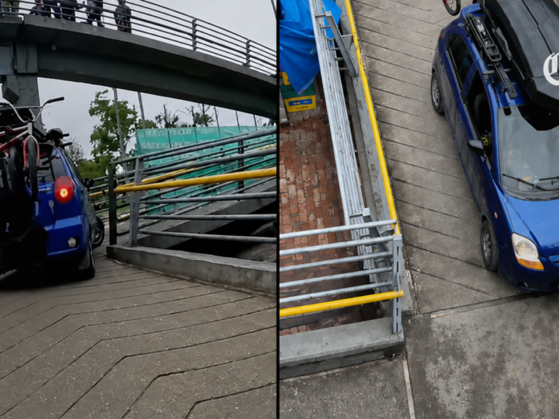 identifican a conductor que intento cruzar un puente peatonal en vehiculo en bogota pagina web