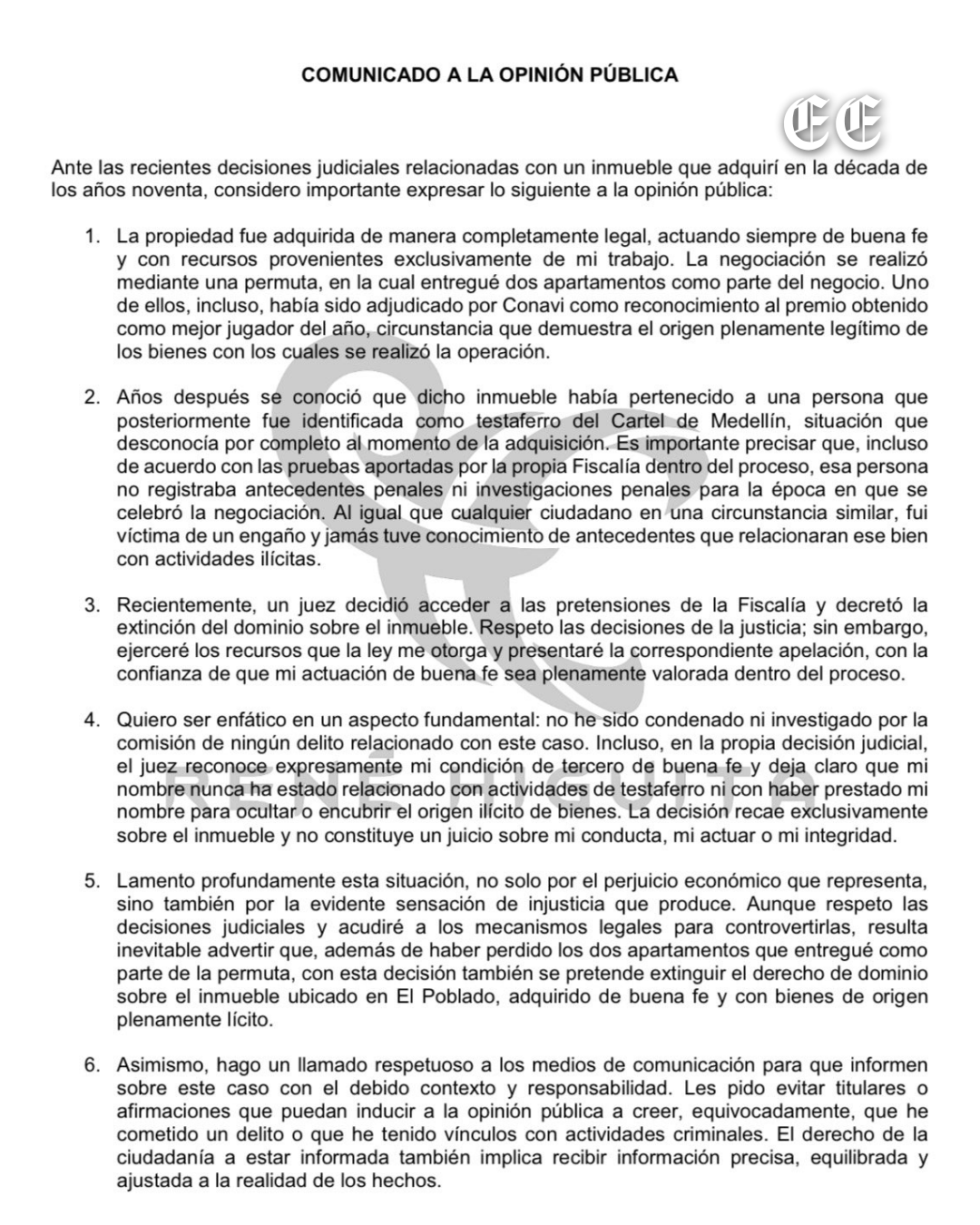rene higuita defiende su patrimonio y apela el fallo de extincion de dominio sobre su casa hoyque