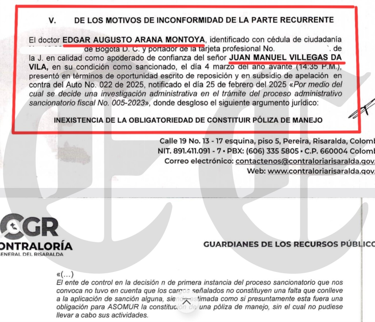 procuraduria sanciona por cuatro meses al director de asomur a