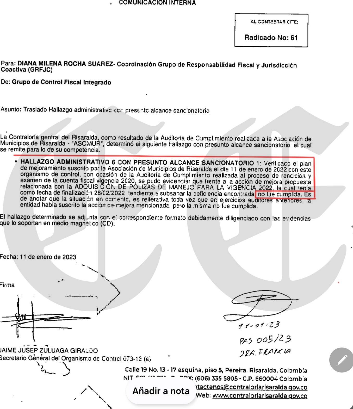 procuraduria sanciona por cuatro meses al director de asomur h