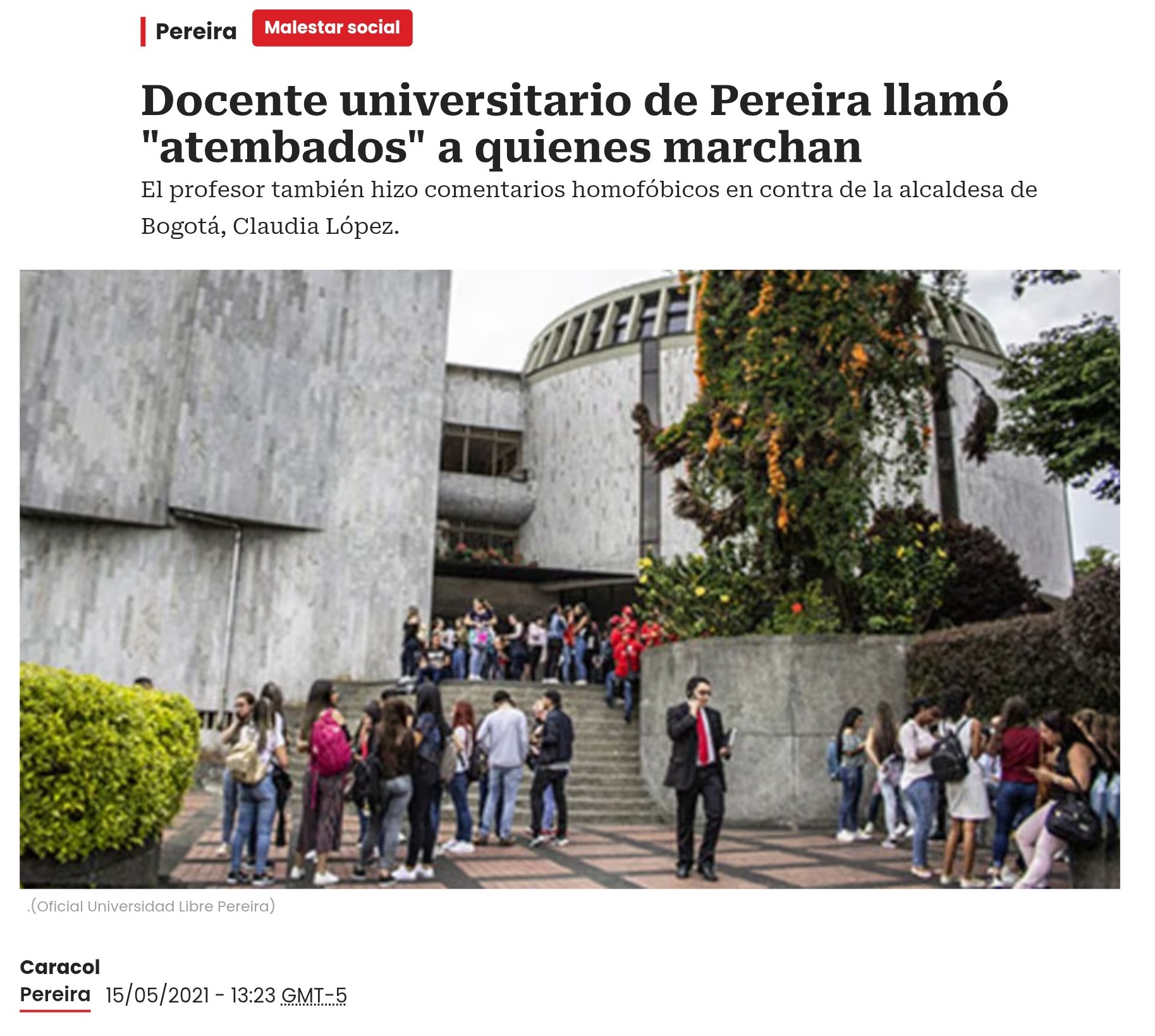 procuraduria sanciona por cuatro meses al director de asomur k 1