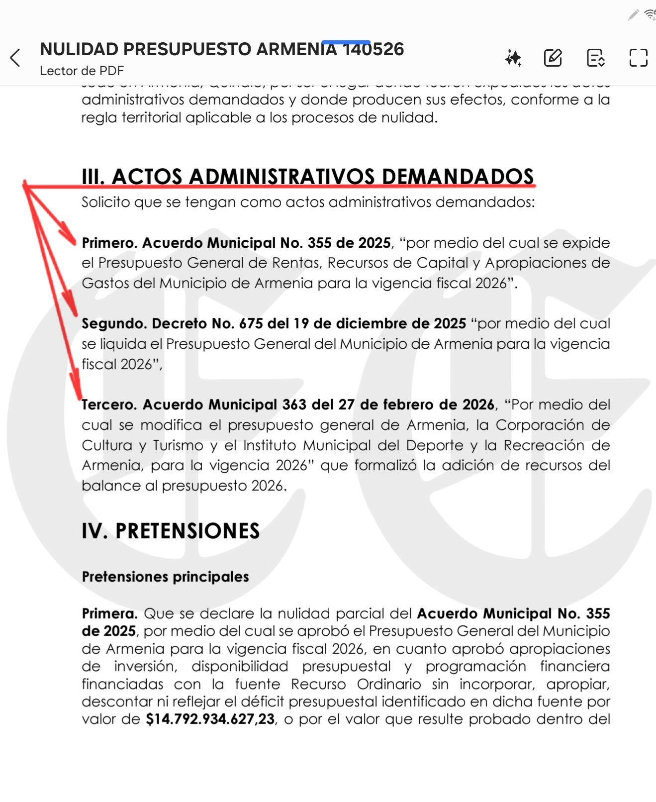 en riesgo endeudamiento de 100 000 millones de armenia juez admite demanda por presunta omision de un deficit de 14 792 millones 3