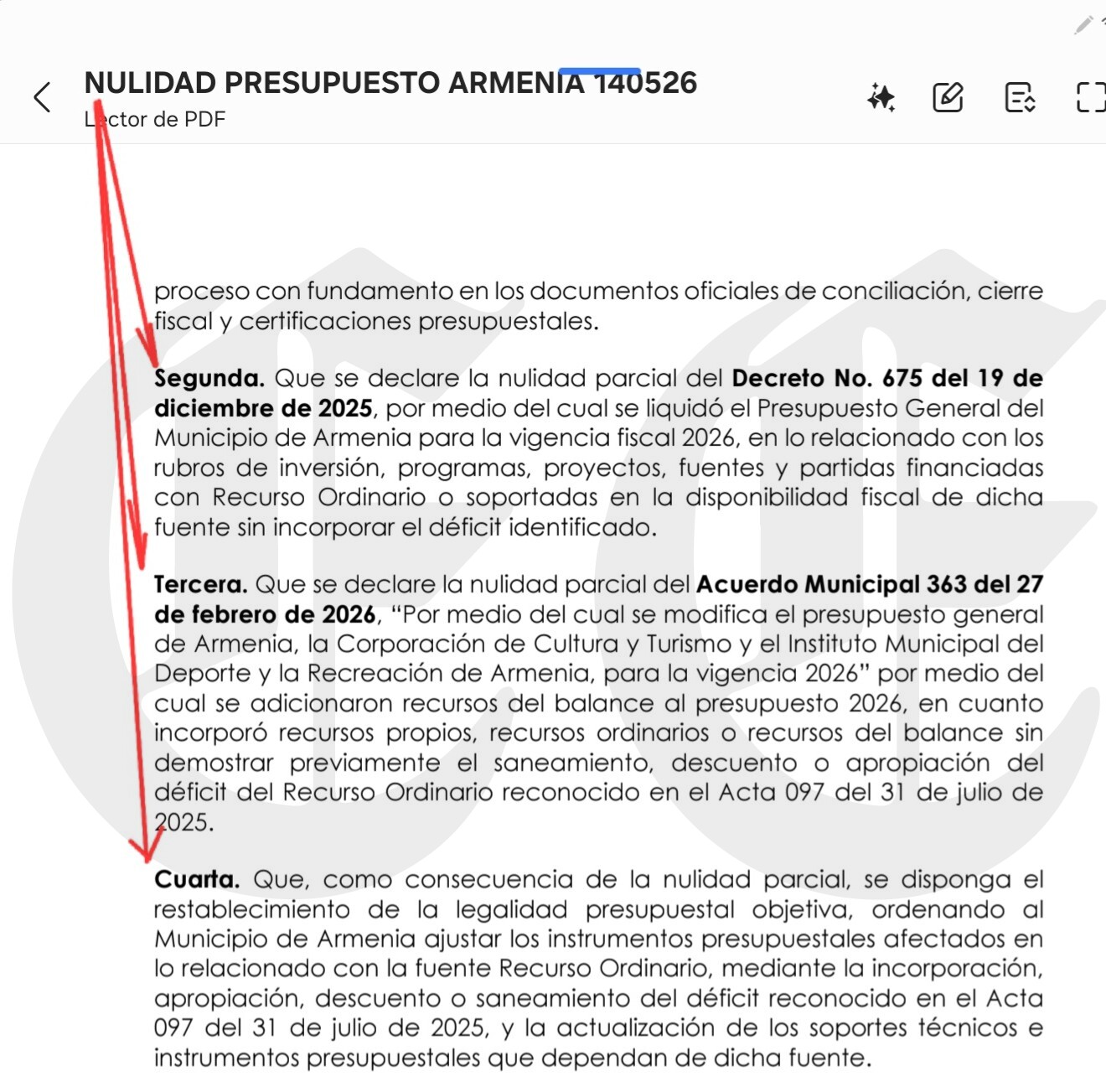 en riesgo endeudamiento de 100 000 millones de armenia juez admite demanda por presunta omision de un deficit de 14 792 millones 4