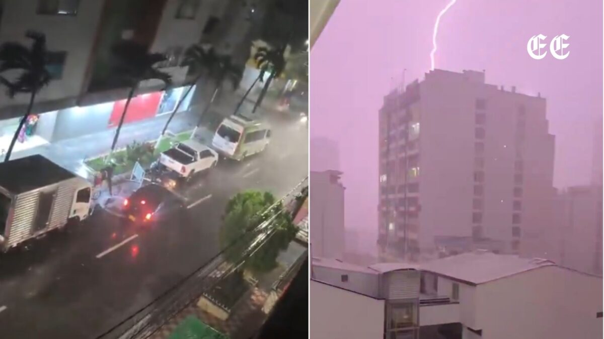 Estragos e inundaciones tras el paso de una fuerte granizada por el área metropolitana de Bucaramanga