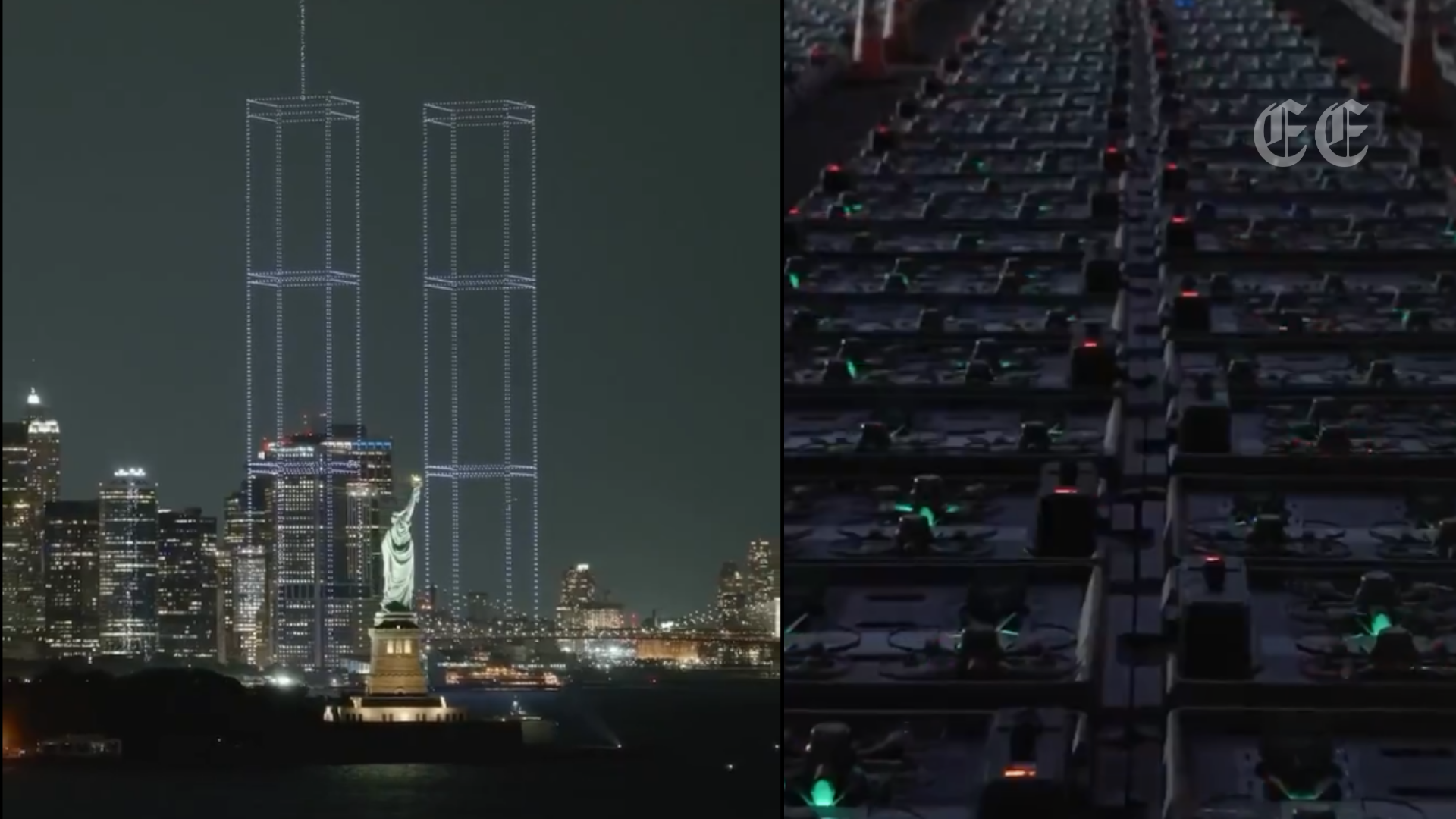 nueva york ilumina su cielo con 2 977 drones recreando las torres gemelas en el 25o aniversario del 911 pagina web