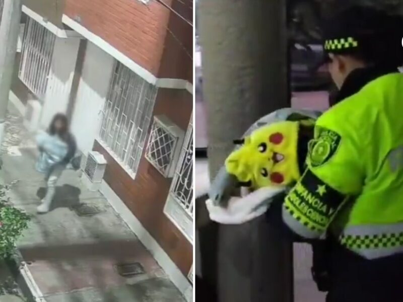 rescatan a un bebe abandonado con una maleta de ropa y juguetes en el suroccidente de bogota rescantan bebe bogota video redes sociales
