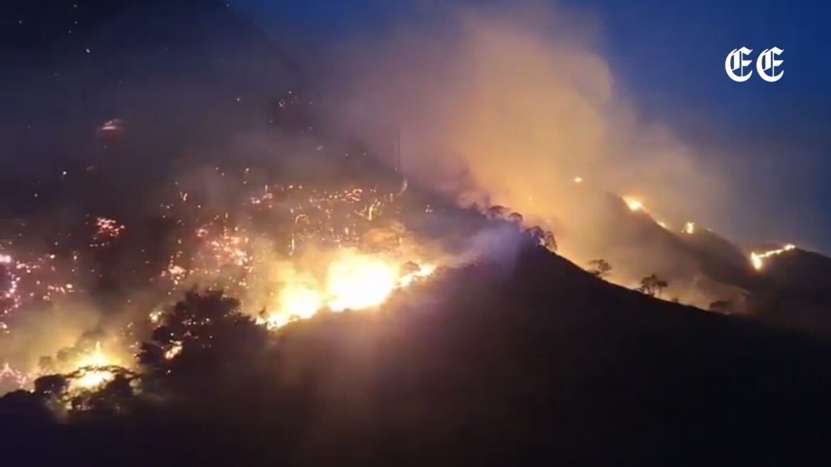 voraz incendio forestal en abrego consumio mas de 3 000 hectareas y amenaza con llegar al casco urbano incendio forestal video redes sociales