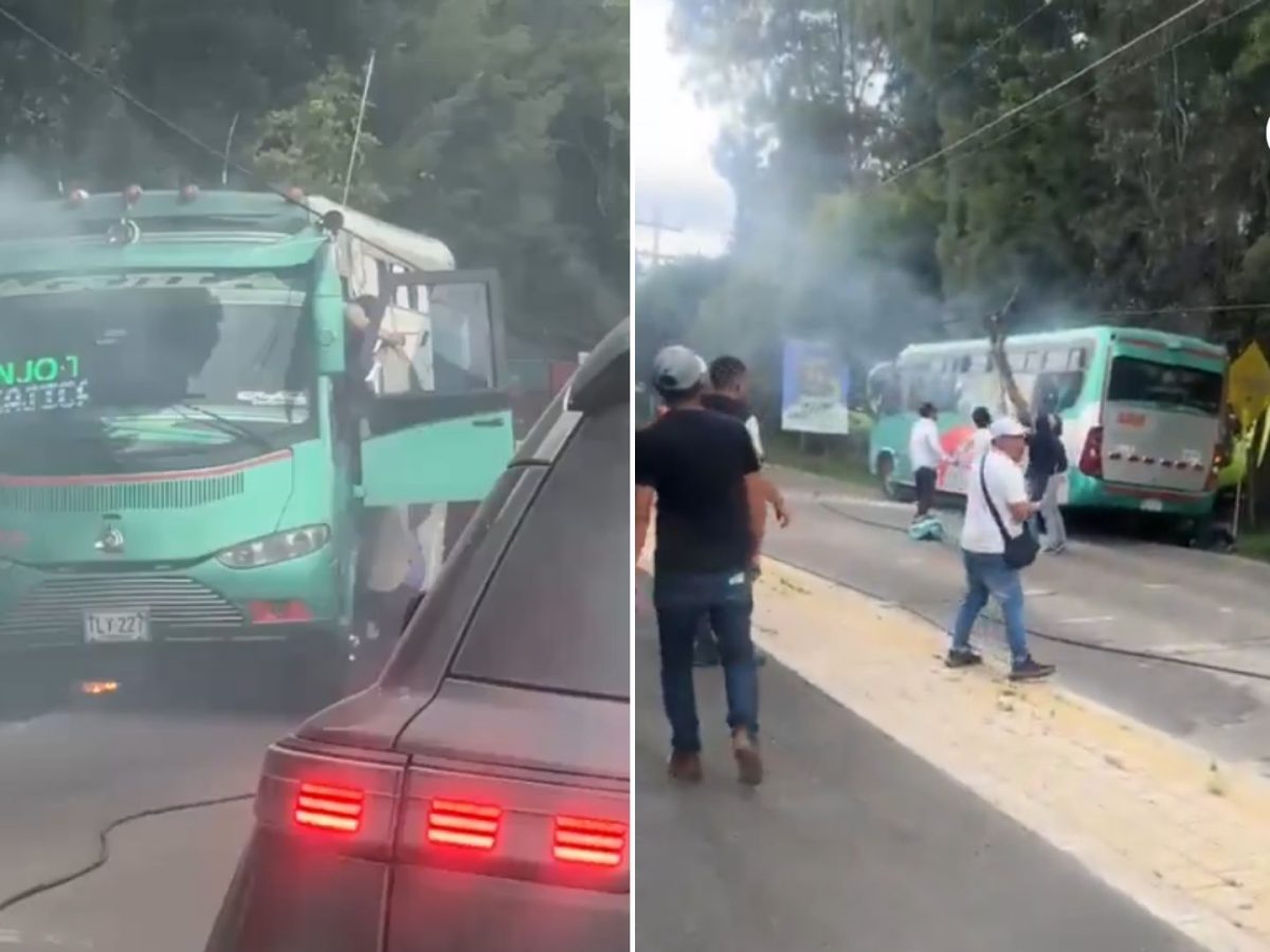 Emergencia en ruta Bogotá-Tabio por cables de alta tensión que impactan vehículo de transporte público