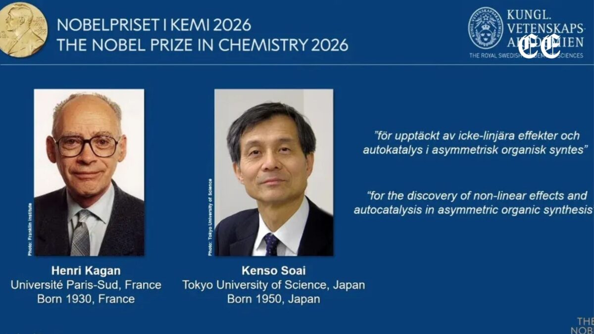 henri kagan y kenso soai ganan el nobel de quimica 2026 por el hallazgo que descifra la asimetria esencial de la vida nobel quimica afp