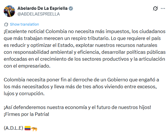 presidente aspriella por que los de abajo debemos pagar el robo de los que estuvieron arriba captura de pantalla 2026 10 31 115321