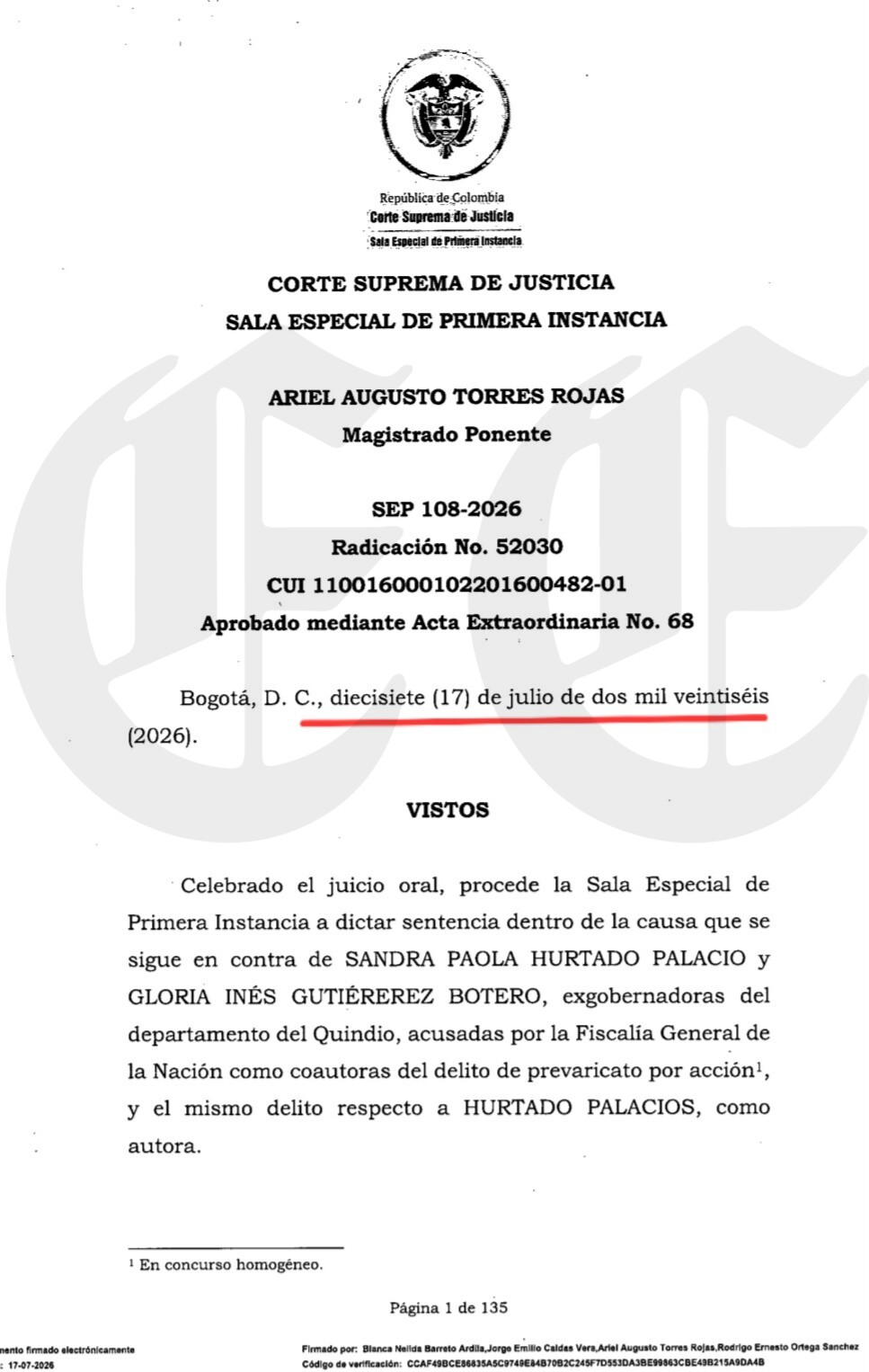 primicia magistrados no tuvieron en cuenta al condenar a los diputados que hay documentos que no aparecen en el expediente z