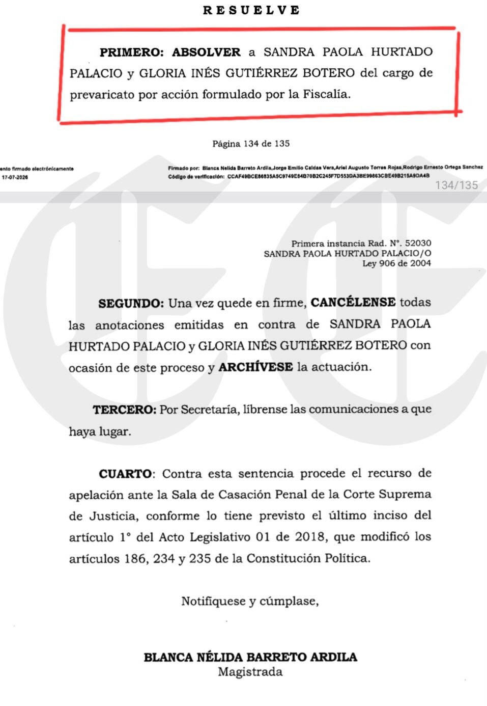 primicia magistrados no tuvieron en cuenta al condenar a los diputados que hay documentos que no aparecen en el expediente z1