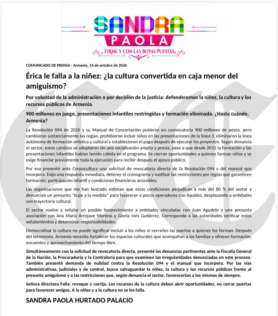 Reculó Corpocultura ante nuestra denuncia y ajustó el manual donde dejaban por fuera de la cultura a los niños 5 reculo corpocultura ante nuestra denuncia y ajusto el manual donde dejaban por fuera de la cultura a los ninos denuncia sandra