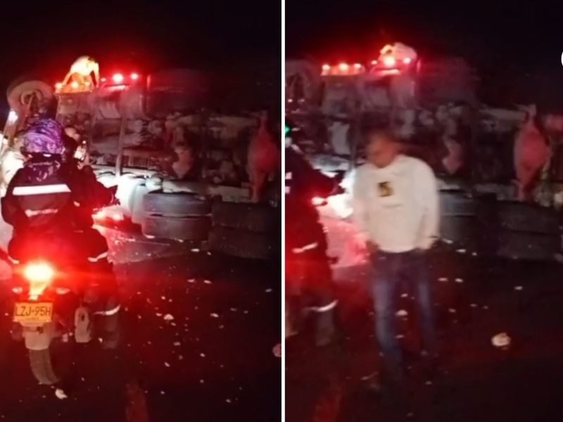 volcamiento de tractomula en la via bogota girardot provoca restricciones y cierre total temporal tracto camion redes sociales